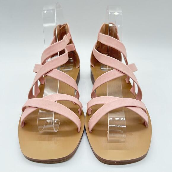 Journee Collection Sandal Womens 6 Pink Strappy Lanza Square Toe Sandal NEW‎ - Picture 1 of 10